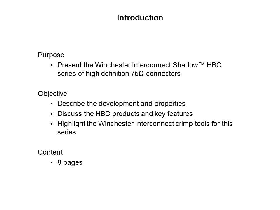 Shadow HBC Series Connectors Slide 1