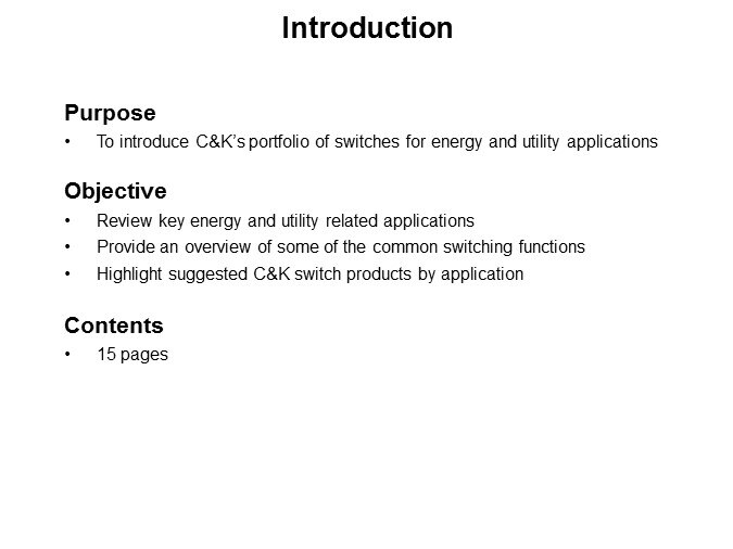 Energy and Utility Applications Slide 1