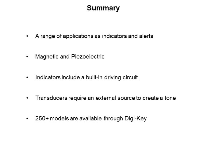 Image of CUI Devices Buzzer Overview - Summary