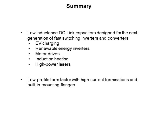 Image of Cornell Dubilier 944L Series of Low Inductance Film Capacitors - Summary