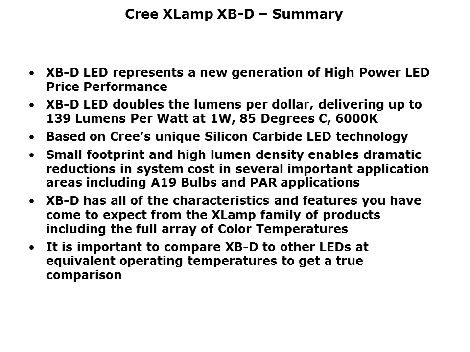 XB-D White LEDs Slide 17