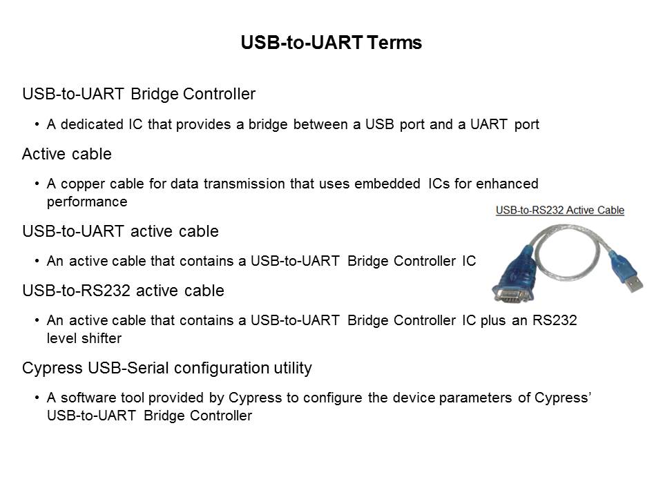 CY7C65213 Single Chip USB-to-UART Bridge Controller Slide 4