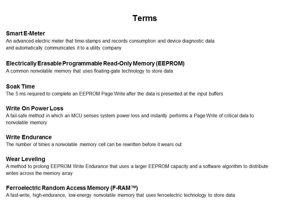 F-RAM for Smart E-Meters Slide 3