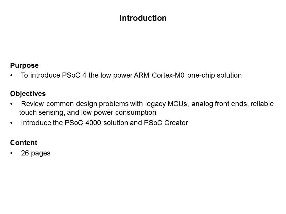 PSoC 4100 and 4200 Programmable System-on-Chip Slide 1