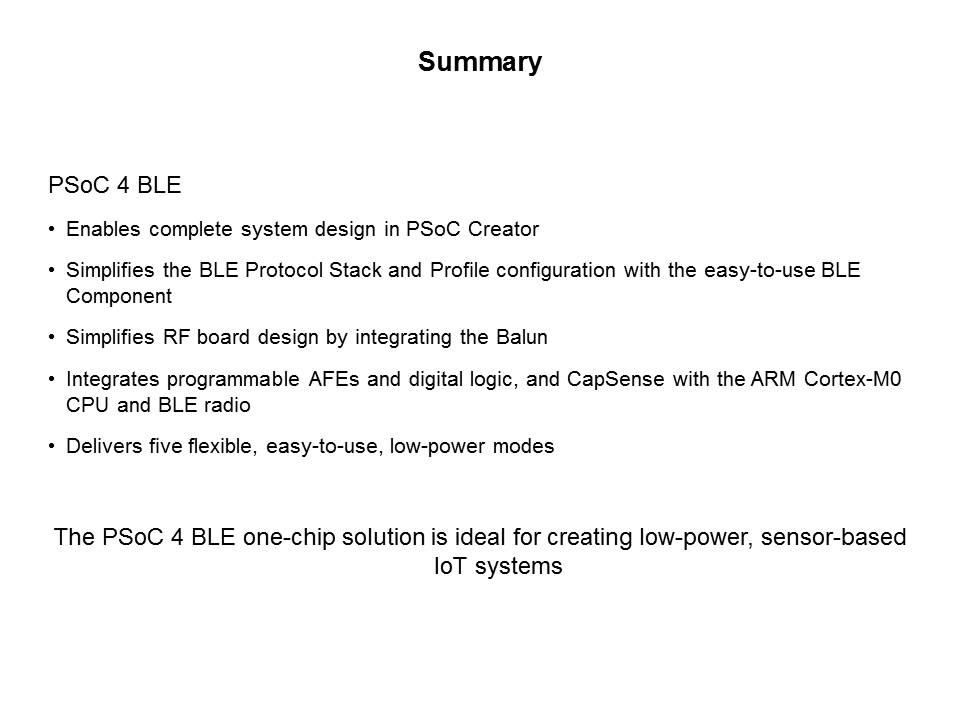 PSoC 4 BLE Low Power Wireless Systems Slide 20