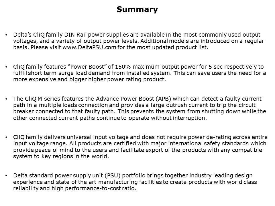 CliQ Series DIN Rail Power Supplies Slide 38