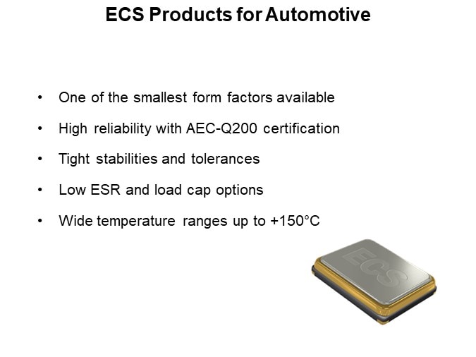 ECS Products for Automotive