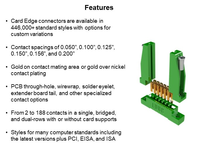 Image of EDAC Card Edge Connectors - Features