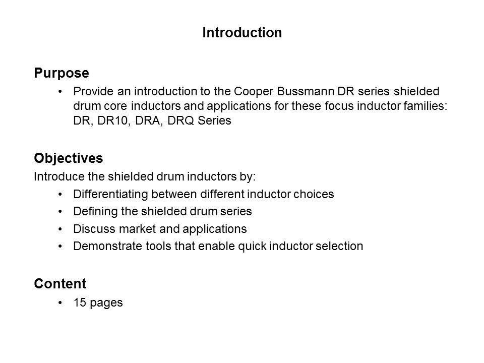 Shielded Drum Core Inductor Coiltronics DR Series Slide 1