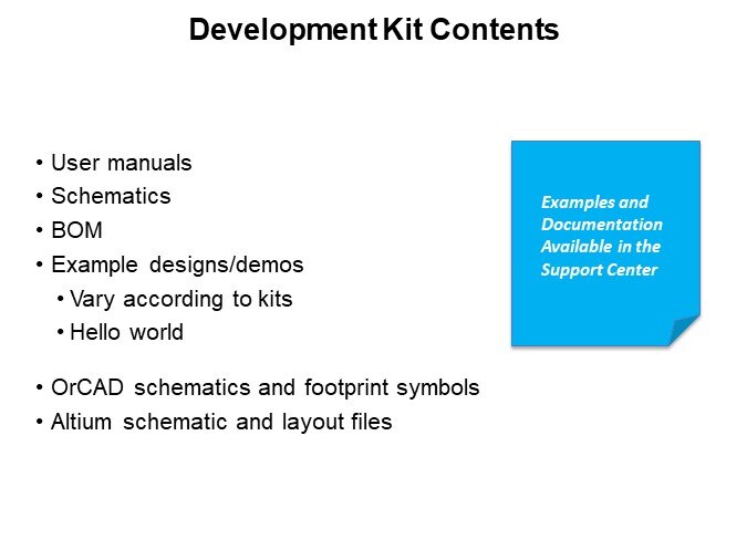 Development Kit Contents