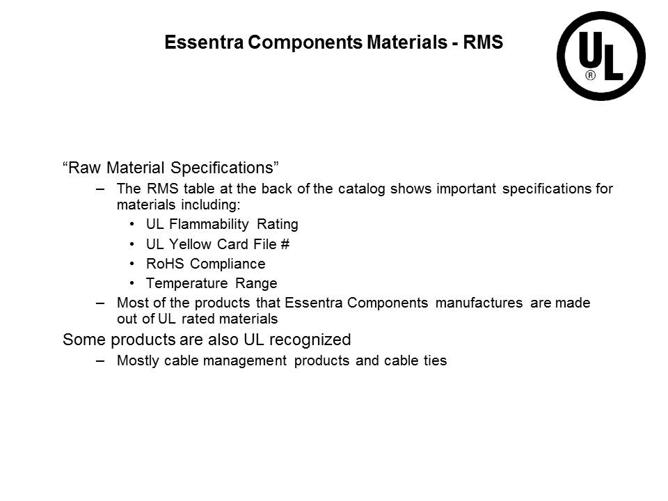 materials rms