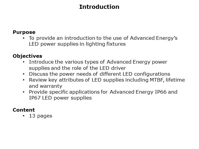 Advanced Energy LED Power Supplies - Slide1