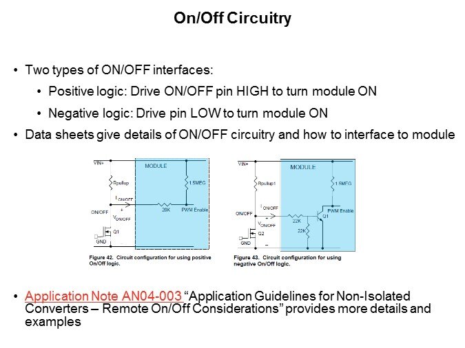 on off circuitry