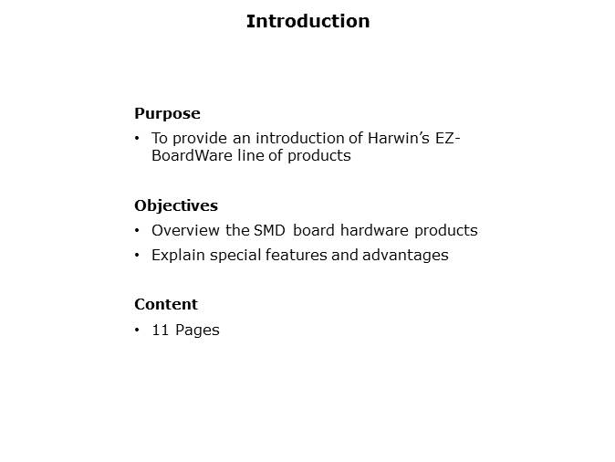 Surface Mount EZ BoardWare Slide 1