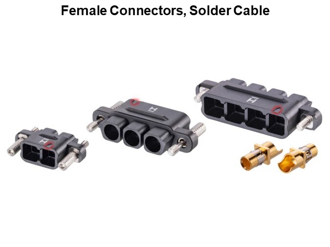 Female Connectors, Solder Cable