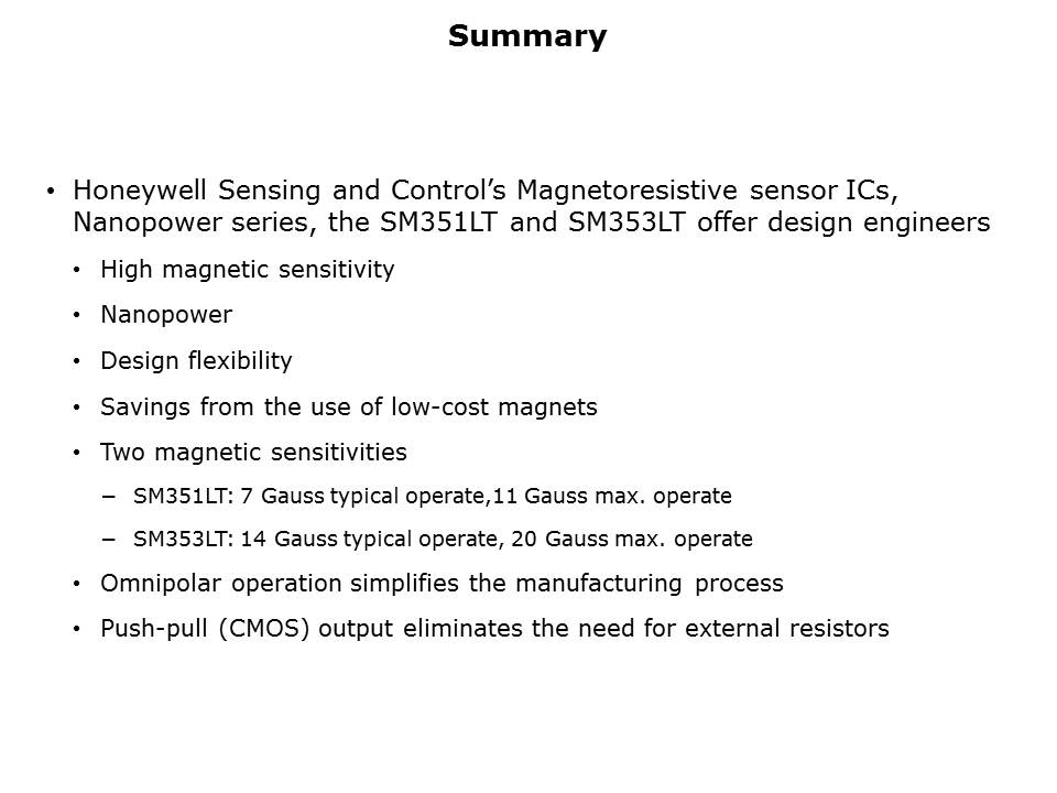 Magnetoresistive Sensor ICs Slide 19