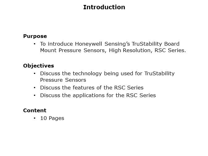 TruStability Board Mount Pressure Sensors High Resolution RSC Series Slide 1