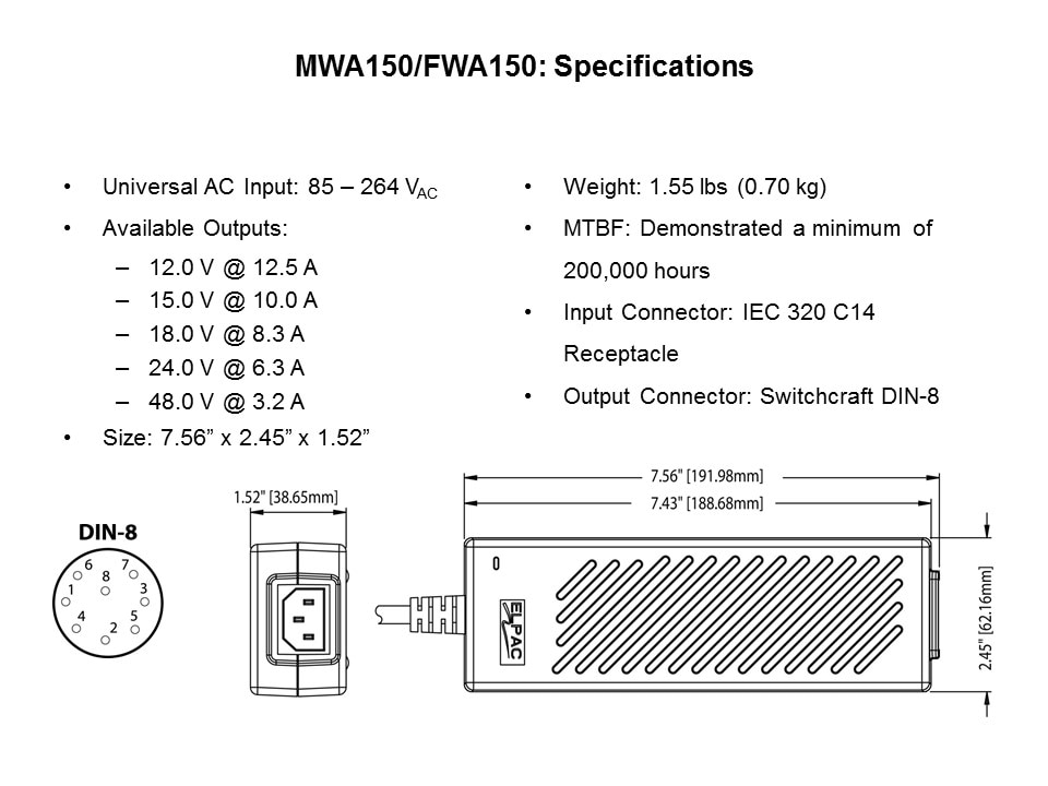 Elpac Power 150W Switch Mode PS Overview Slide 3