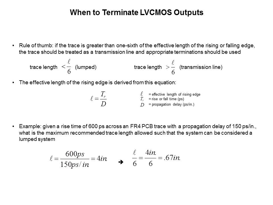 When to Terminate LVCMOS Outputs