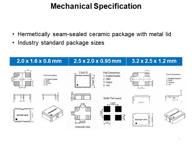 Mechanical Specification