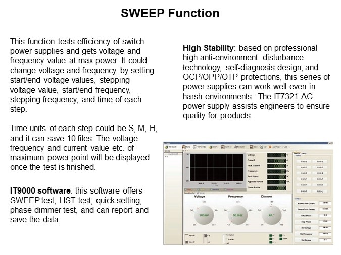 Image of ITECH Electronics IT7321 Programmable AC Power Supply Introduction - SWEEP Function