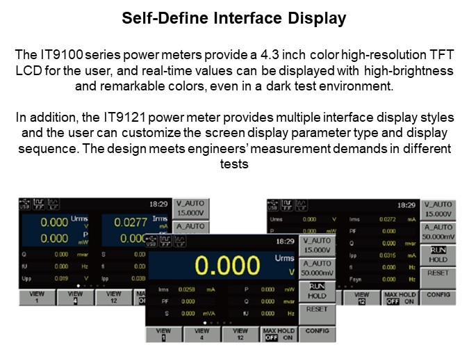 Image of ITECH IT9100 Series Power Meters - Interface Display