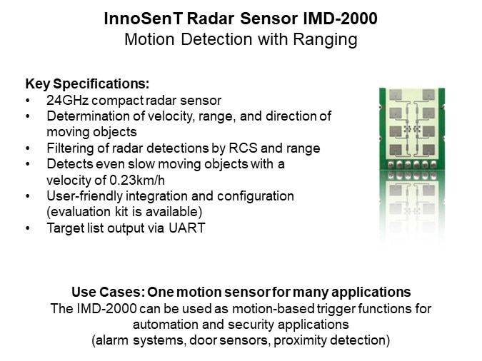 Image of InnoSenT IMD-2000 Radar Motion Detector - IMD-2000