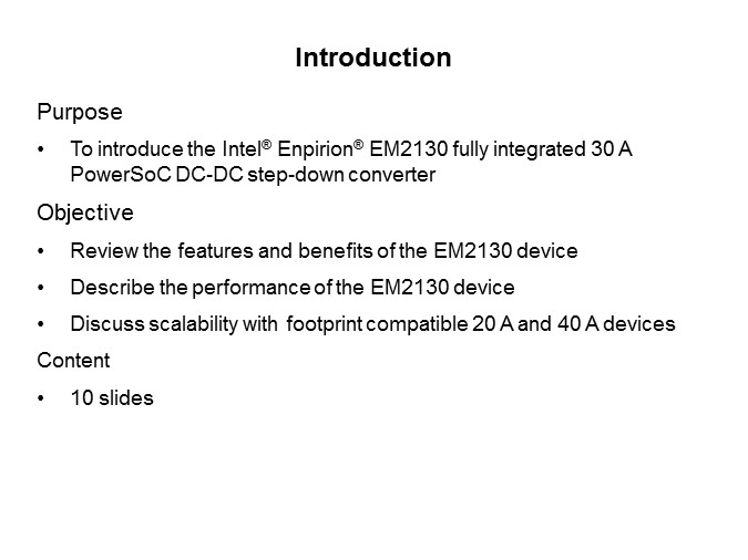 Enpirion EM2130 Slide 1