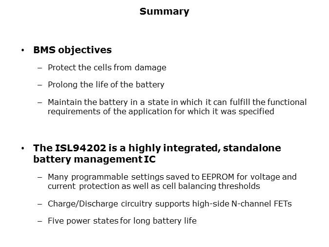 ISL94202 Battery Management IC Slide 17