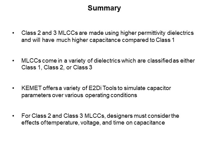 Image of KEMET Ceramic Capacitor Basics - Summary