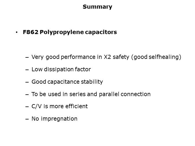 High Performance X2 Film Capacitors, the F862 Series Slide 18
