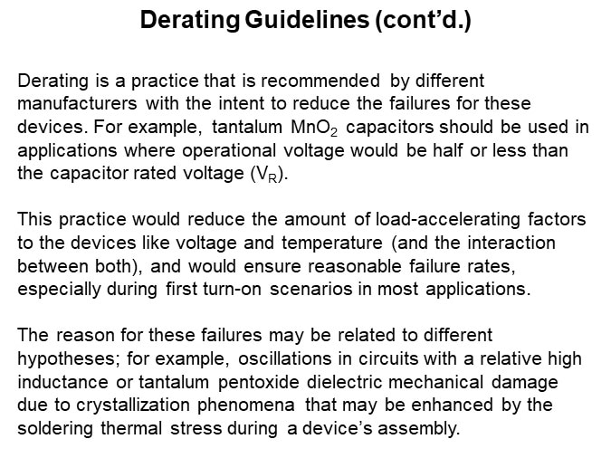 Derating Guidelines (cont'd.)