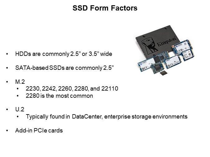 Image of Kingston Technology SSD Interface Comparison: SATA vs. NVMe - SSD Form Factors