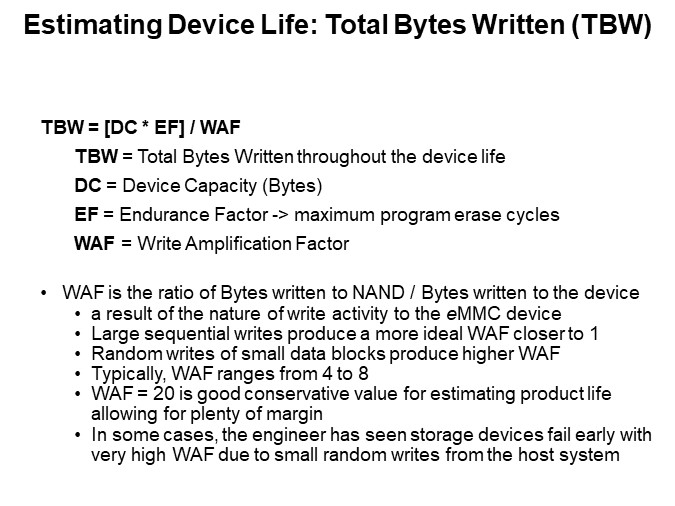Estimating Device Life: Total Bytes Written (TBW)