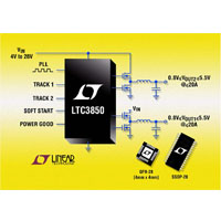 Image of Analog Devices' Power: LTC3850 Dual Output DC/DC Switching Regulator Controller