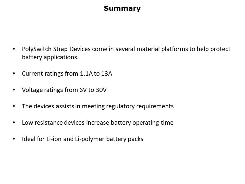 PolySwitch Strap Battery Devices Slide 7