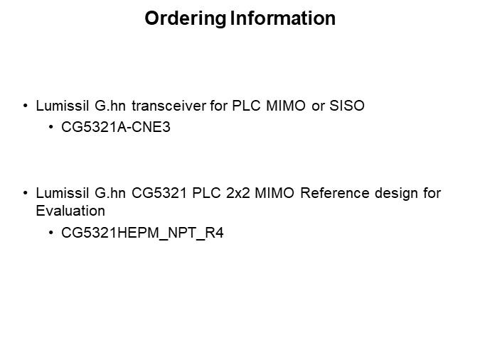 Ordering Information