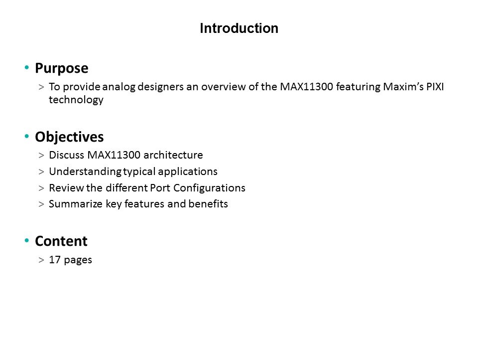 MAX11300 Programmable Mixed Signal IO - Pt 1 Slide 1