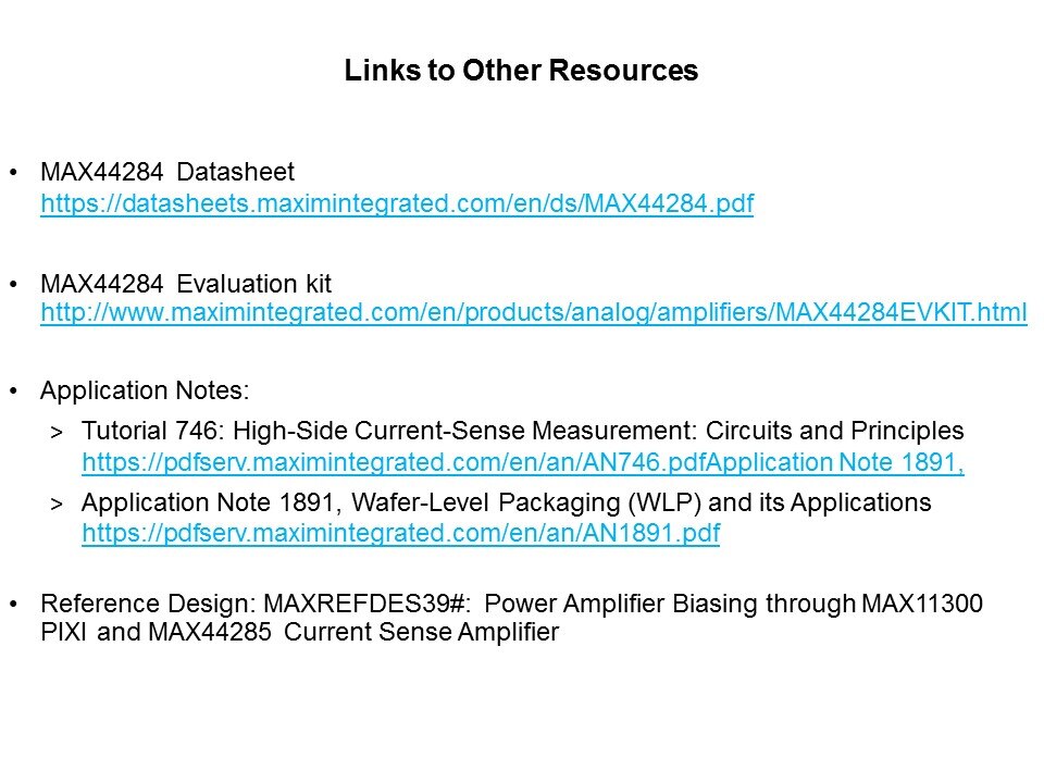 MAX44284 Current Sense Amplifier Slide 13