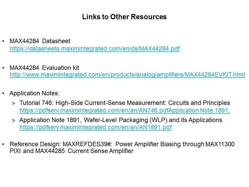 MAX44284 Current Sense Amplifier Slide 13