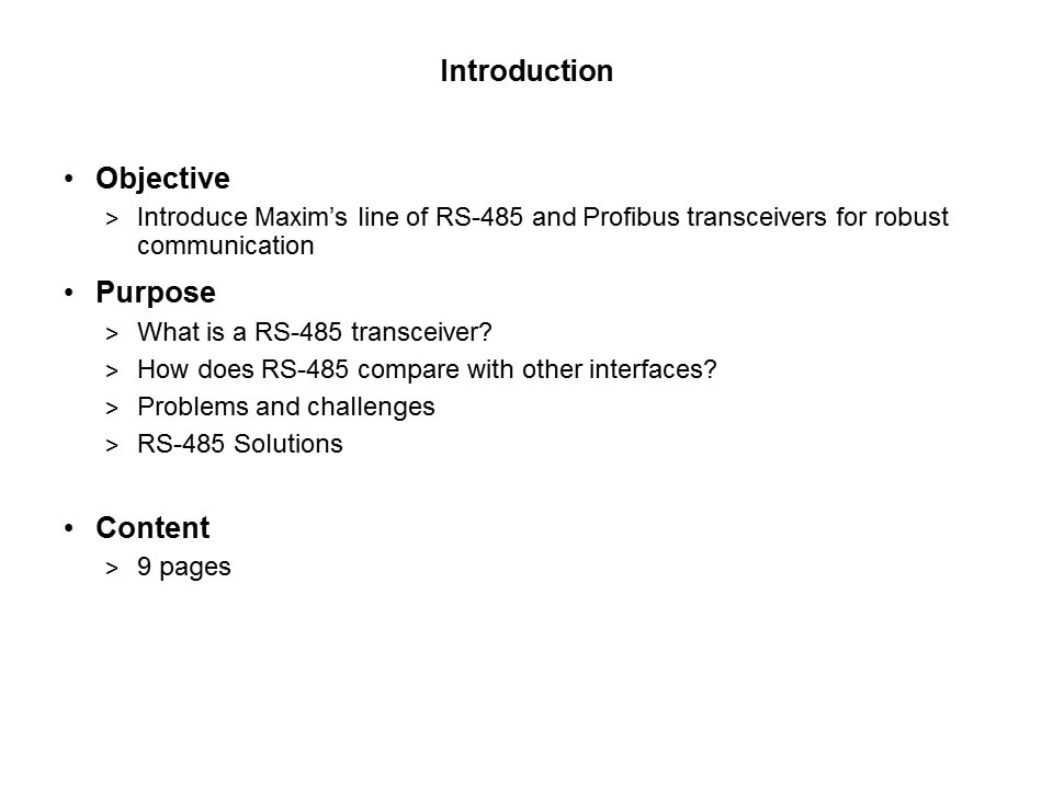 RS-485 Transceiver for Robust Communication Slide 1