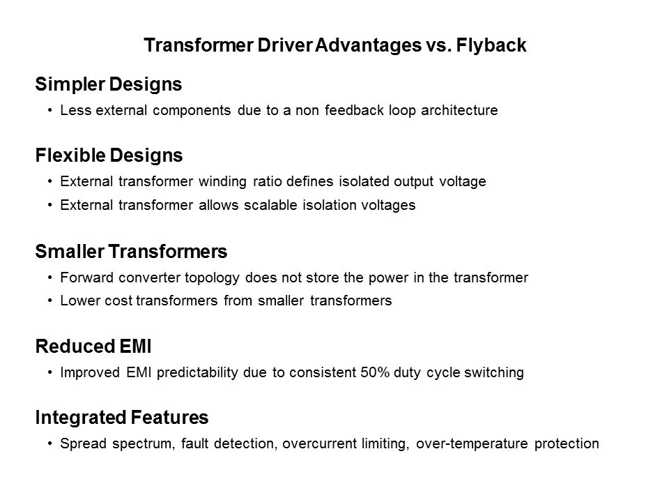 Transformer Drivers for Isolated Power Slide 7