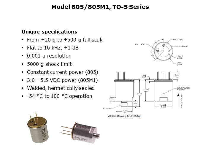 Model 805/805M1 Accelerometers Slide 3