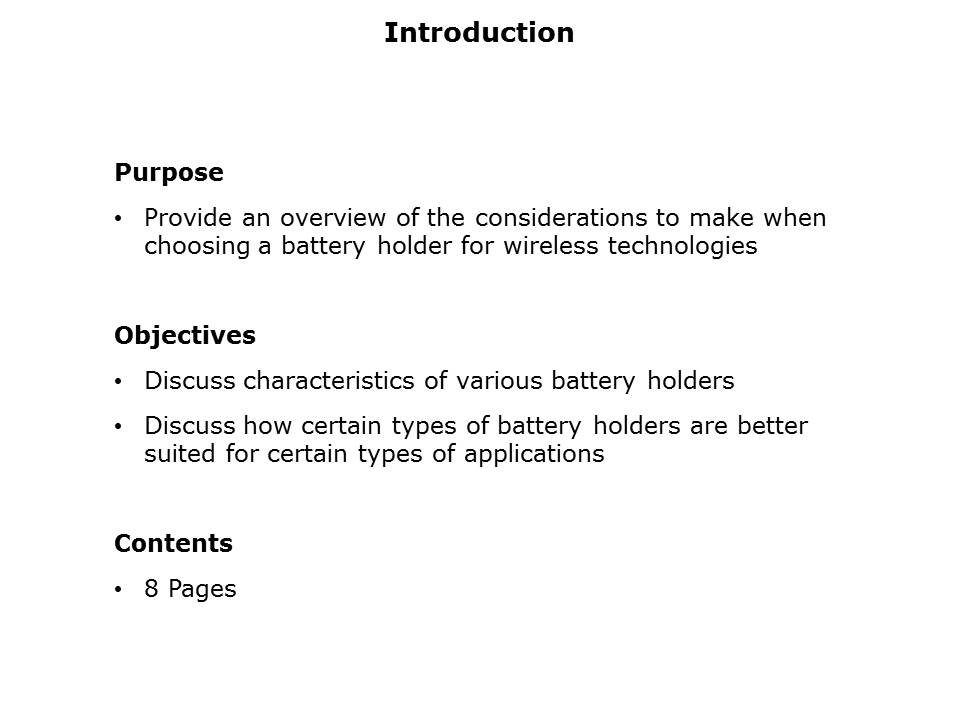 Battery Holders Slide 1