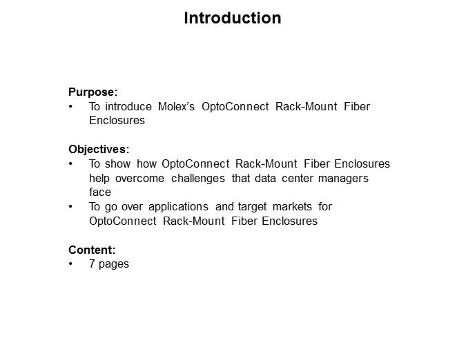 Molex OptoConnect Rack-Mount Fiber Enclosures - Slide1