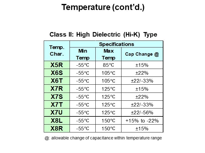 Temperature (cont'd.)