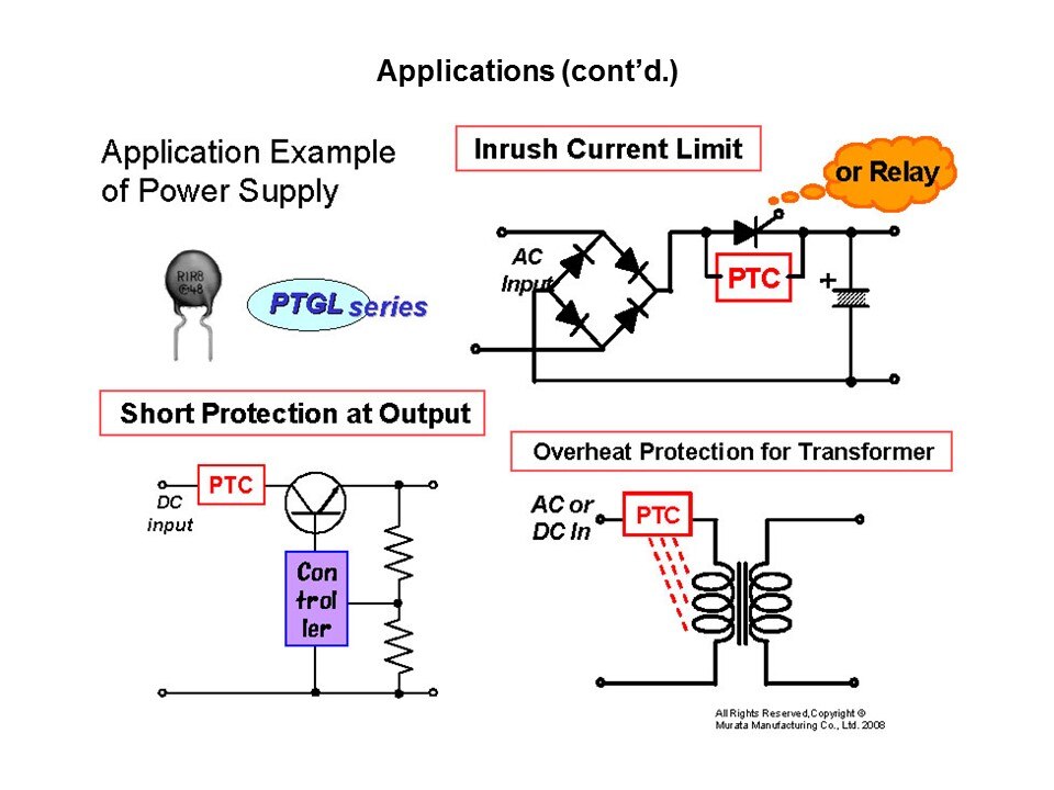PTC Overcurrent POSISTOR Slide 16