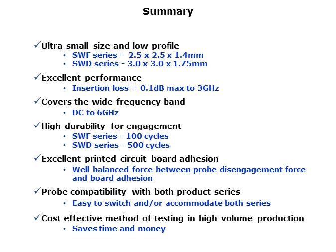 RF Switch Connectors Slide 15