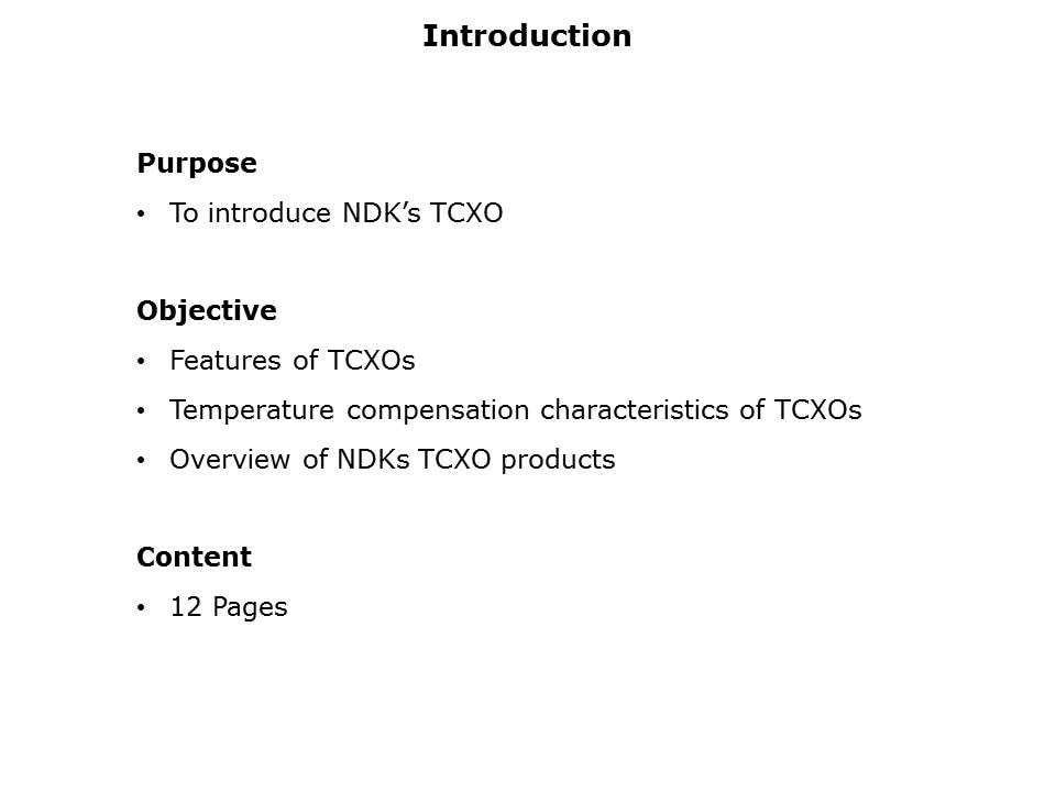 TCXO Portfolio Slide 1