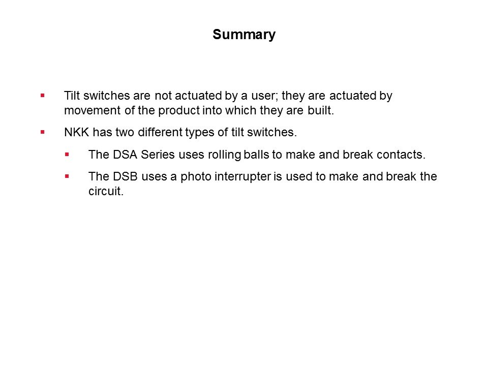 Tilt Switches Slide 14
